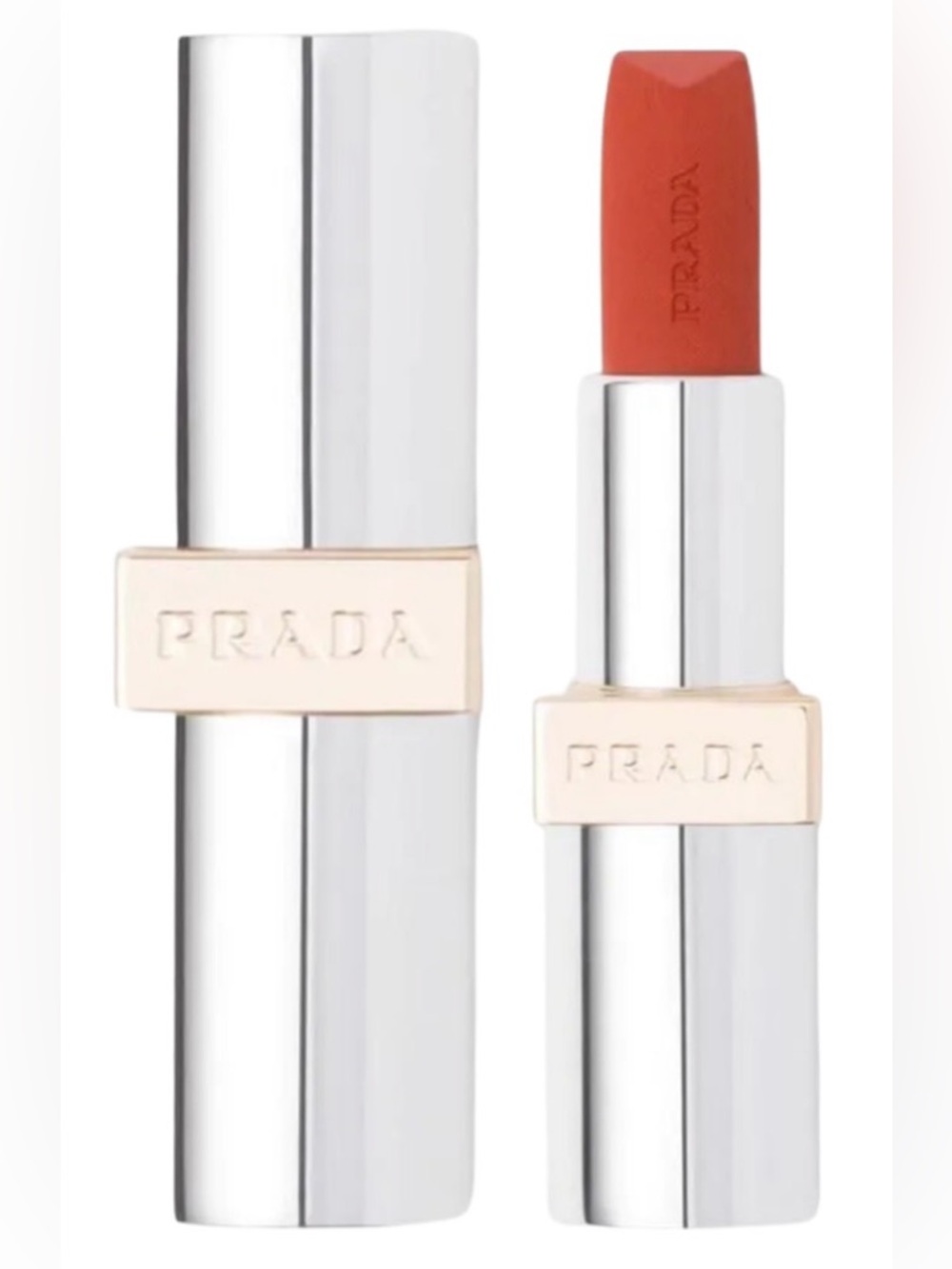 Prada Monochrome Hyper Matte Lipstick - 077 Arancio (Full Size) - NIB